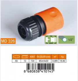 1/2 PLAS. HORTUM ADAPTÖRÜ